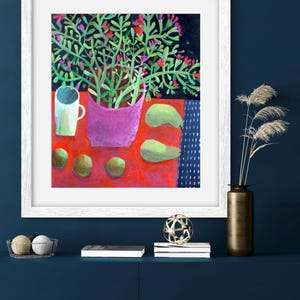 Pink Planter - Stampa giclée in edizione limitata A2 firmata e numerata da Esté MacLeod