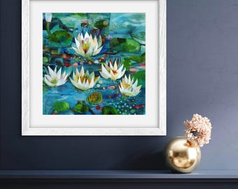 Nelumbo - A2 limited edition giclée print signed and numbered by Esté MacLeod