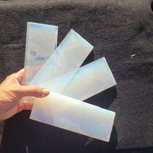 Opalite (4) Wide SLABS Synthetic Opal for Flintknapping Lapidary Cabochon Altar Moon Magic 6 1/8" x 2" x 1/4" Thinner