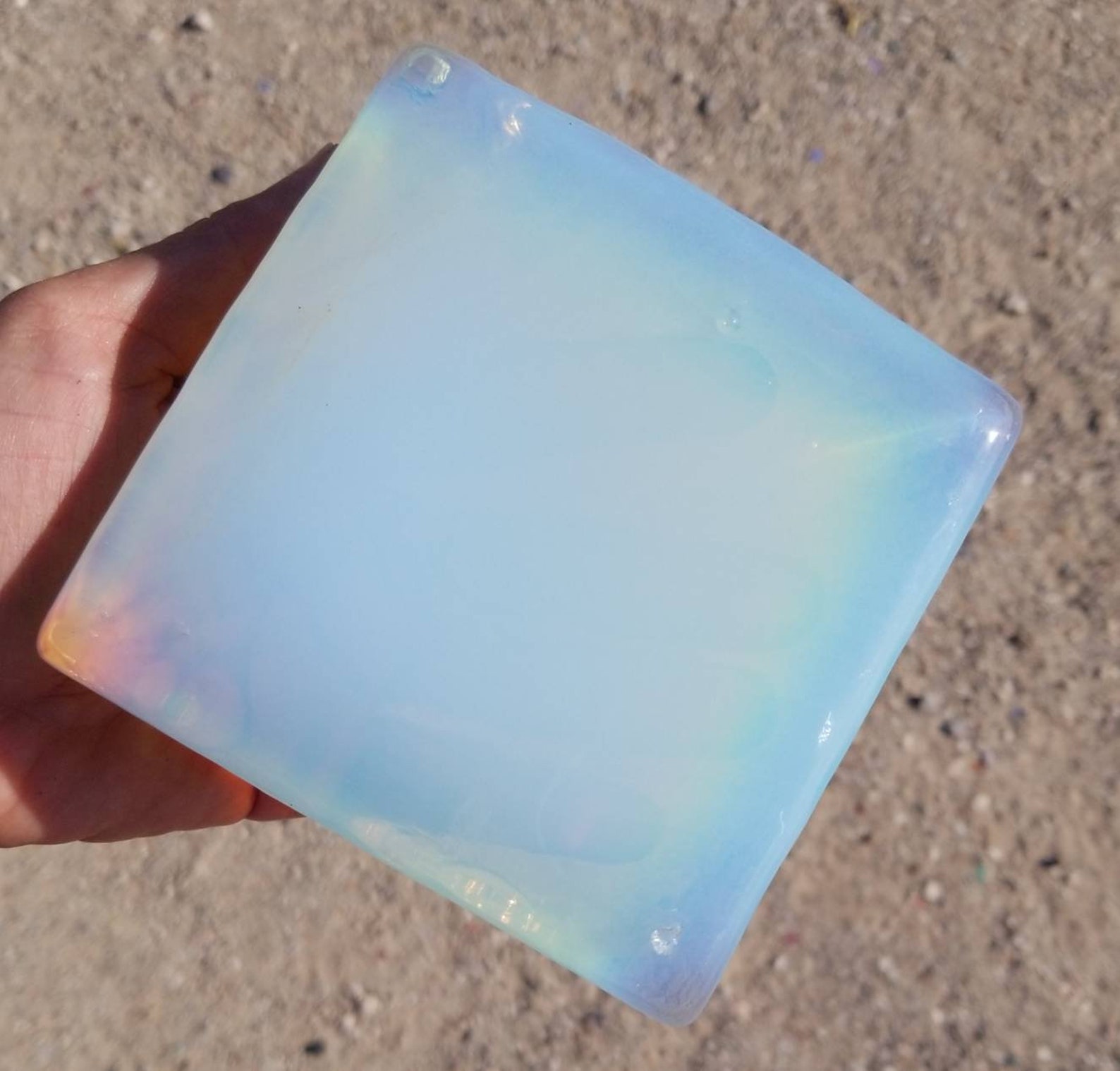 Opalite Synthetic Opal Glass CHIPPED Block Rough for Etsy