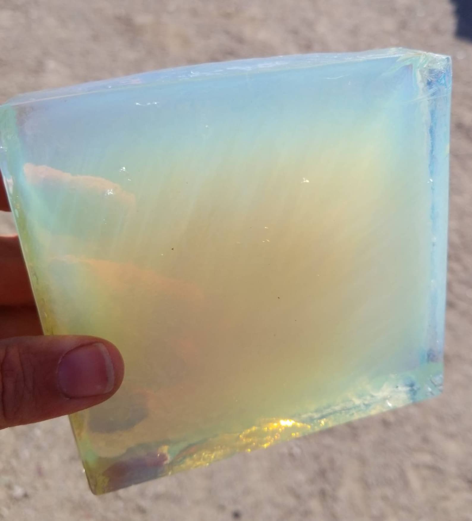 Opalite Synthetic Opal Glass CHIPPED Block Rough for Etsy