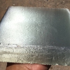 White Fiber Optic Glass Block Rough for Flintknapping Lapidary Cabochon for Slabbing