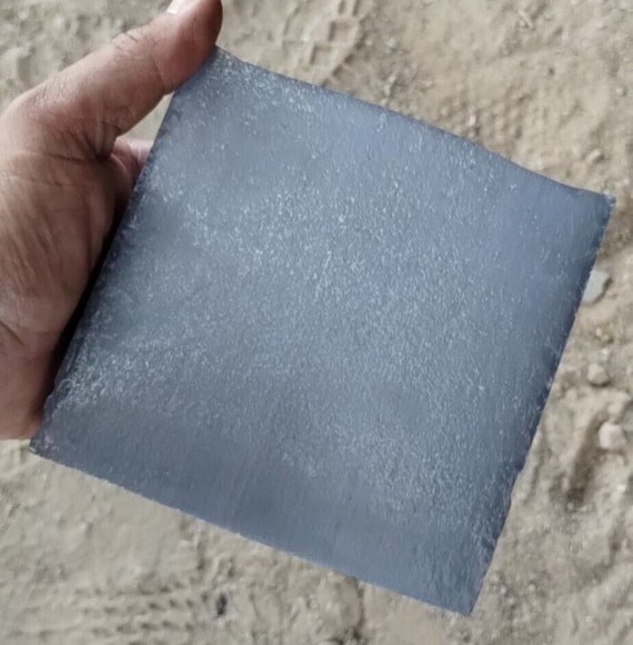 SIIVER/GRAY Fiber Optic Glass Block Slab Cab Flint Knapping