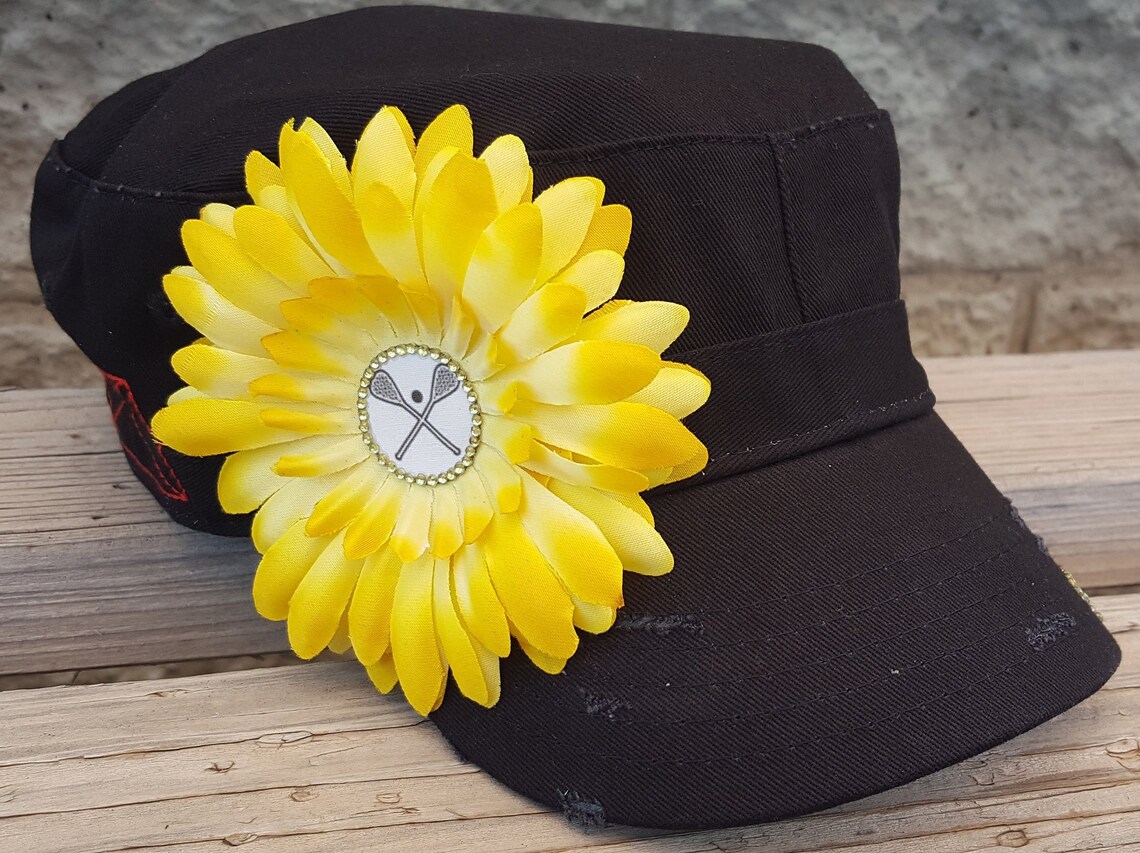 Lacrosse MOM Hat Rhinestone Flower Lacrosse Hat for Mom Etsy