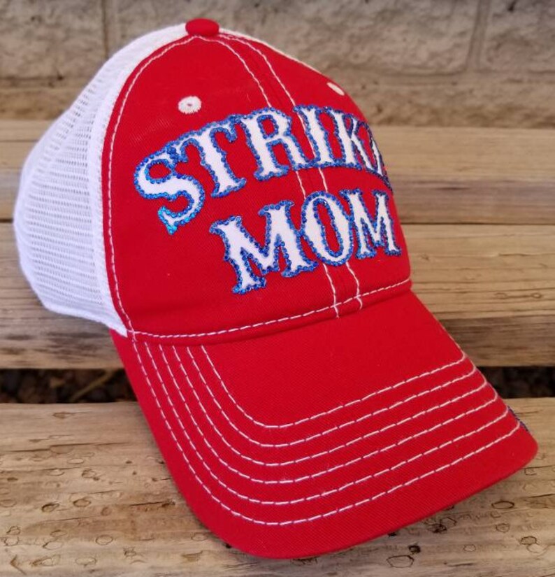 Bling Baseball Mom Hats Custom Baseball and Softball Team Etsy