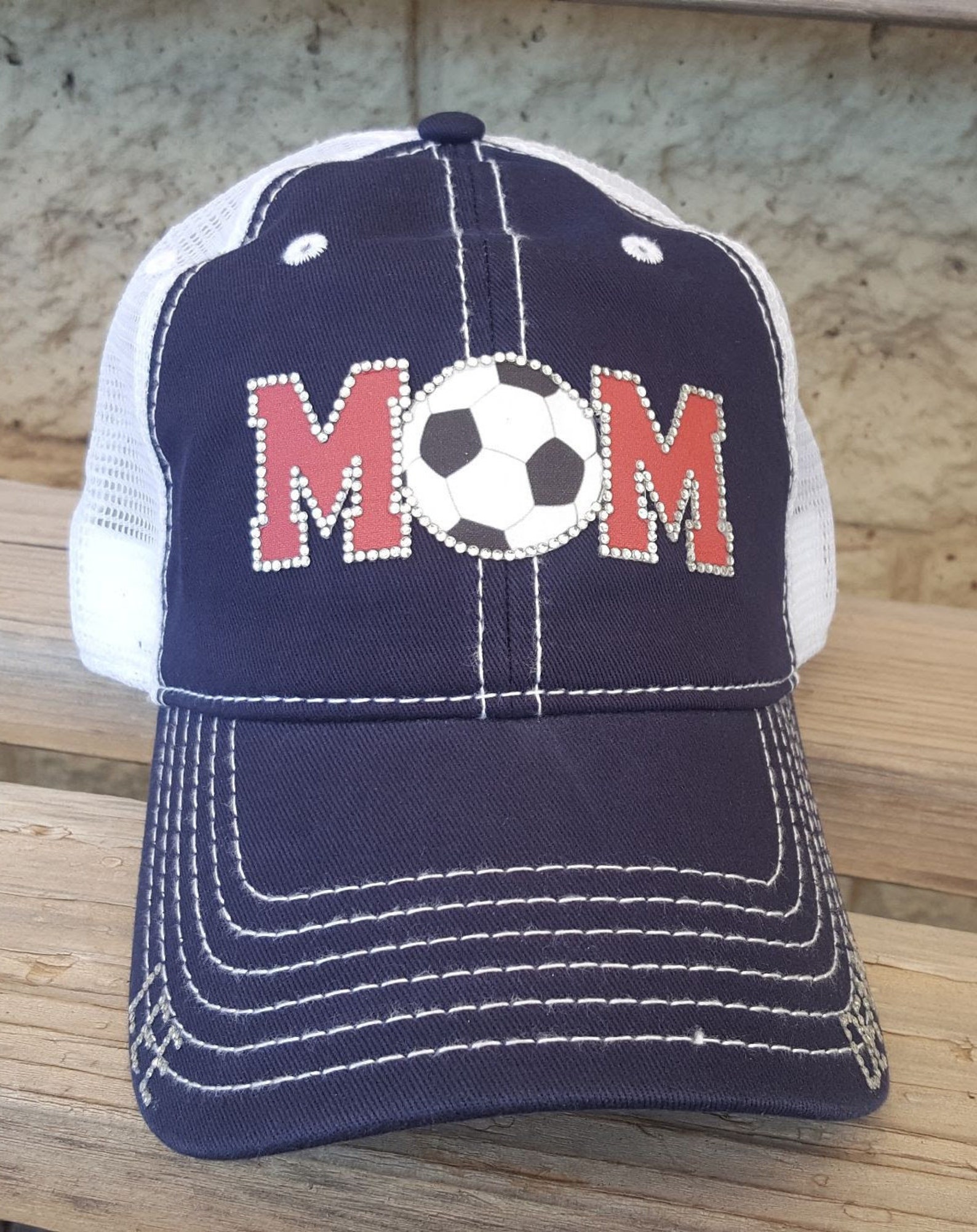 Soccer mom hat Custom Soccer Hats Bling Soccer Hats Soccer | Etsy