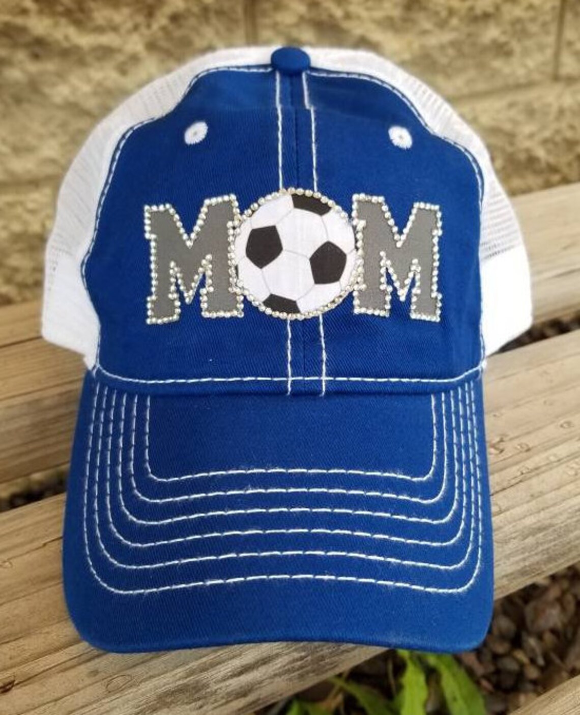 Soccer Mom Hat Bling Soccer Hats Soccer team hats Royal | Etsy