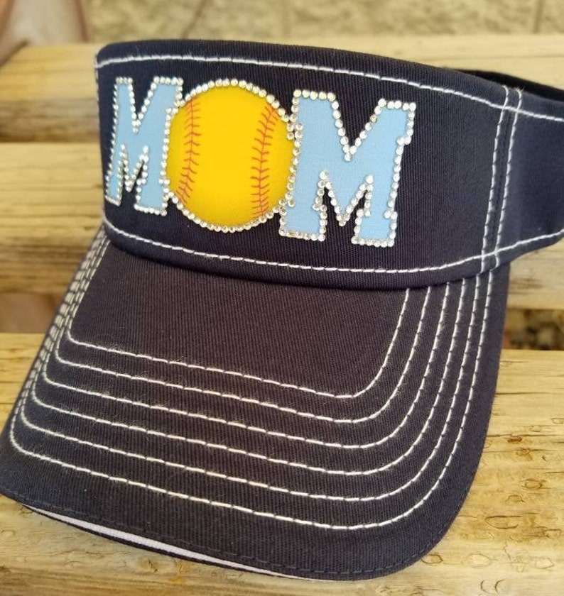 Softball Mom Sun Visor Custom team Sun Visors Rhinestone Etsy.de