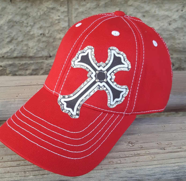 Bling Cross Hats Rhinestone Cross Trucker caps Many colors | Etsy