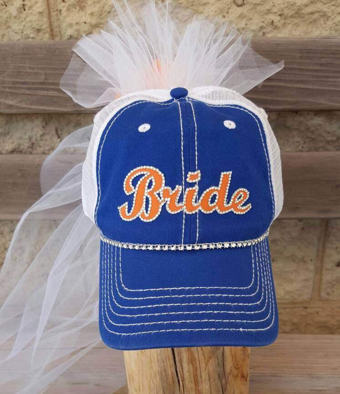Baseball Bachelorette Hats Bride Baseball Cap With Veil Etsy