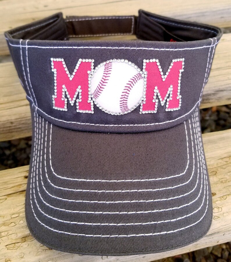 Baseball Mom Sun Visors Bling Baseball Sun Visors High Etsy