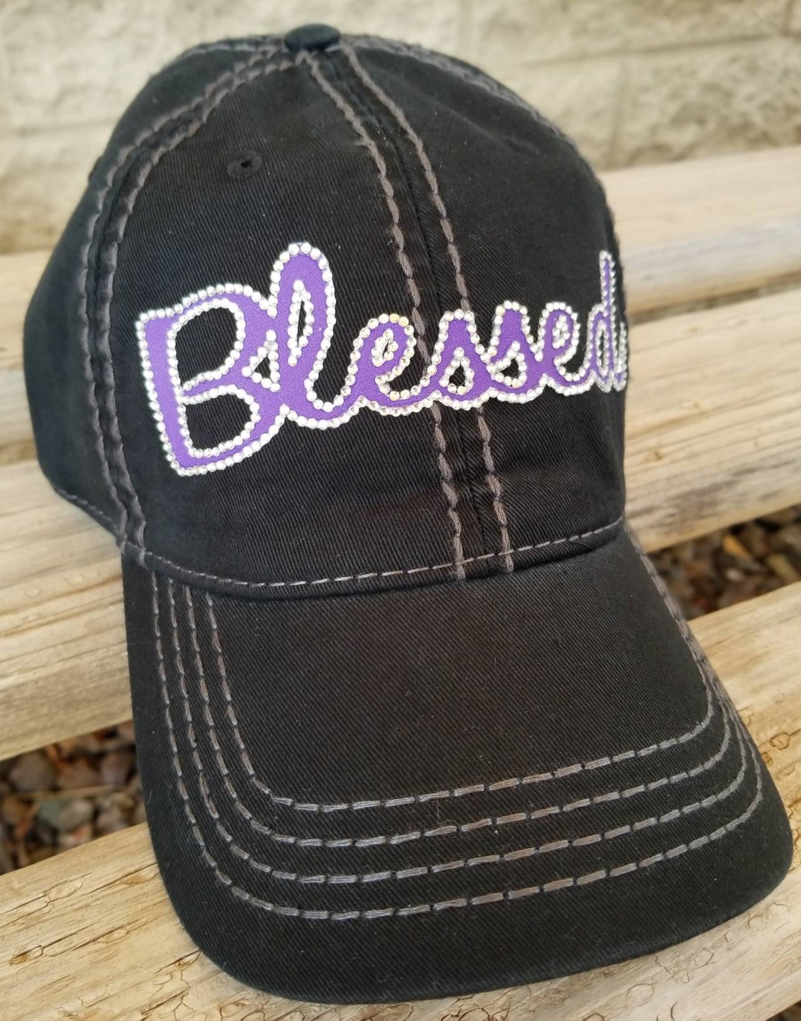 Women's Blessed Rhinestone Hat, #blessed, Rhinestone Blessed Trucker ...