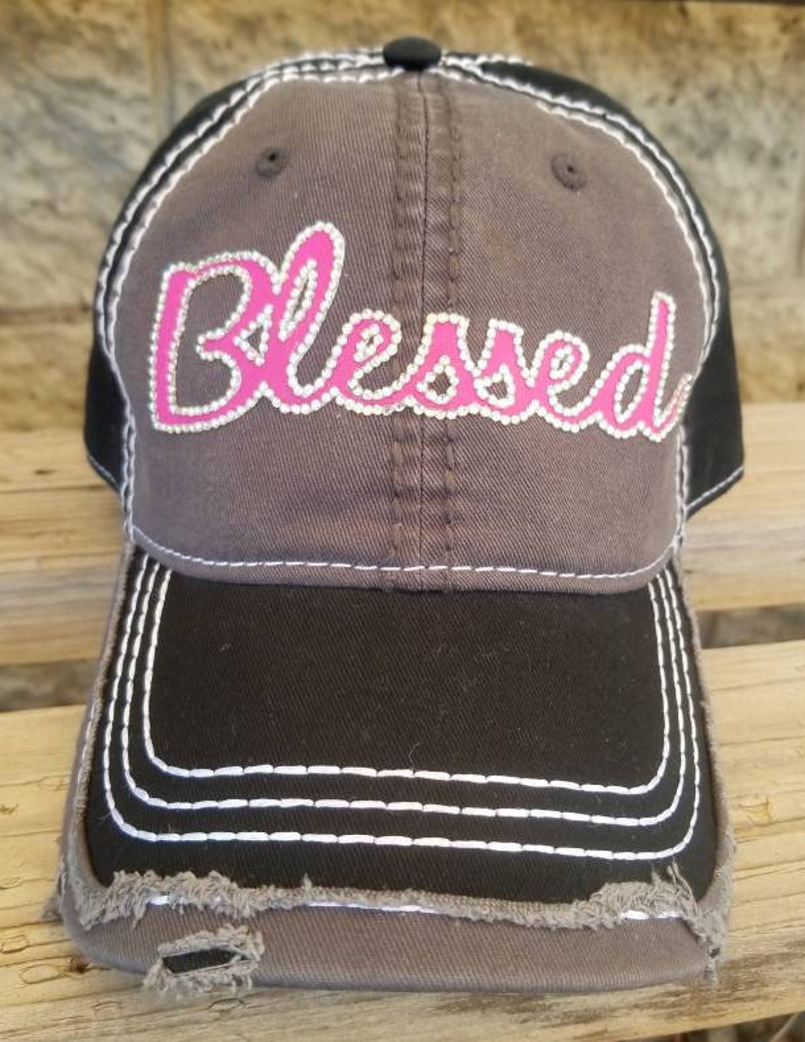 Women's Blessed Rhinestone Hat, #blessed, Rhinestone Blessed Trucker ...