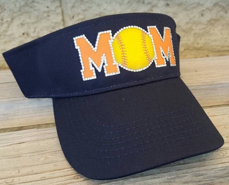 Softball Mom Sun Visor Custom team Sun Visors Rhinestone Etsy.de