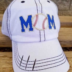 Baseball MOM Hats, Custom team or school colors available!