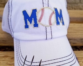 Baseball MOM Hats, Custom team or school colors available!