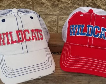 Rhinestone Baseball Mom Trucker Hat, bling team hat use either your team Logo or Team Name