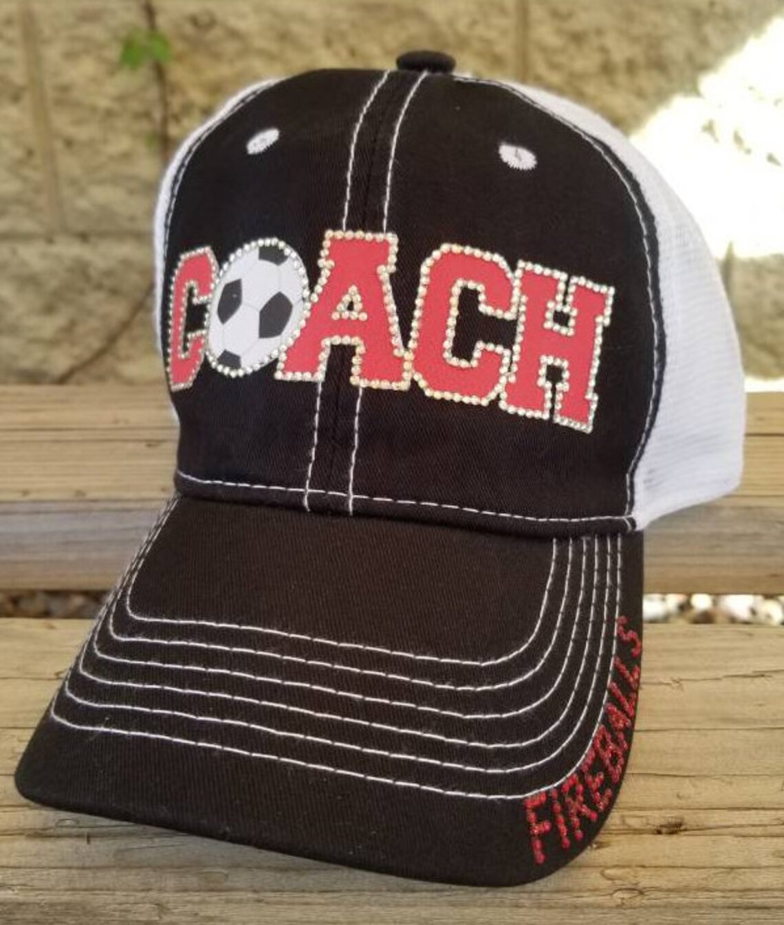 Soccer Coach Hat Bling Soccer Hat Customized for Coach Etsy