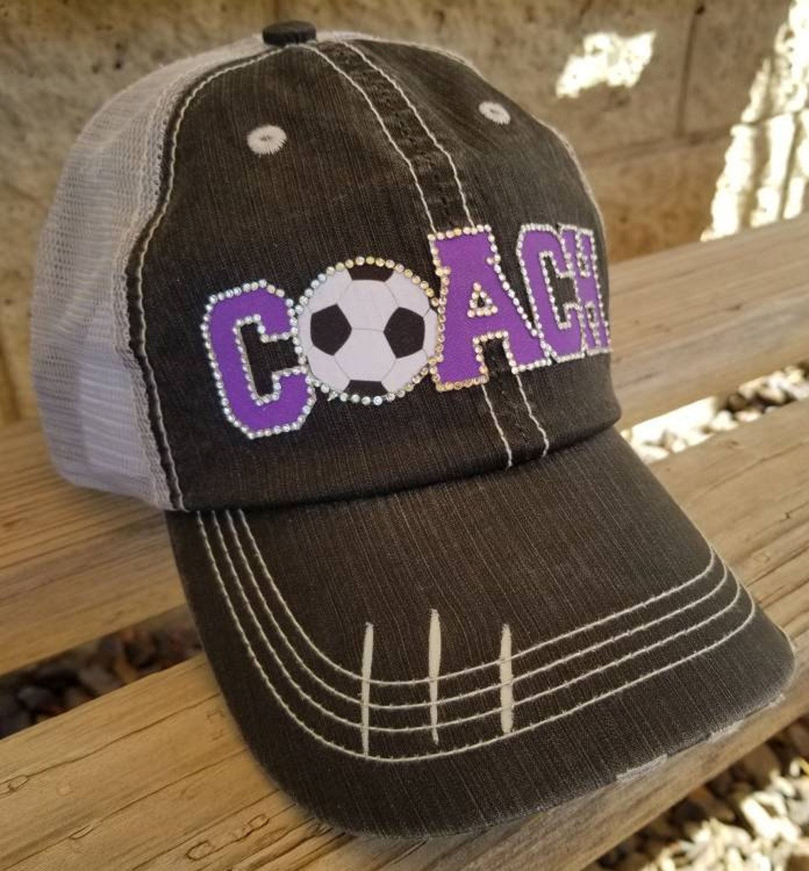 Soccer Coach Hat Bling Soccer Hat Customized for Coach Etsy