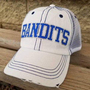Baseball Mom Hat, Rhinestone Baseball Team Hat, Baseball caps or Distressed Mesh Trucker Cap style, Customized Baseball Hats