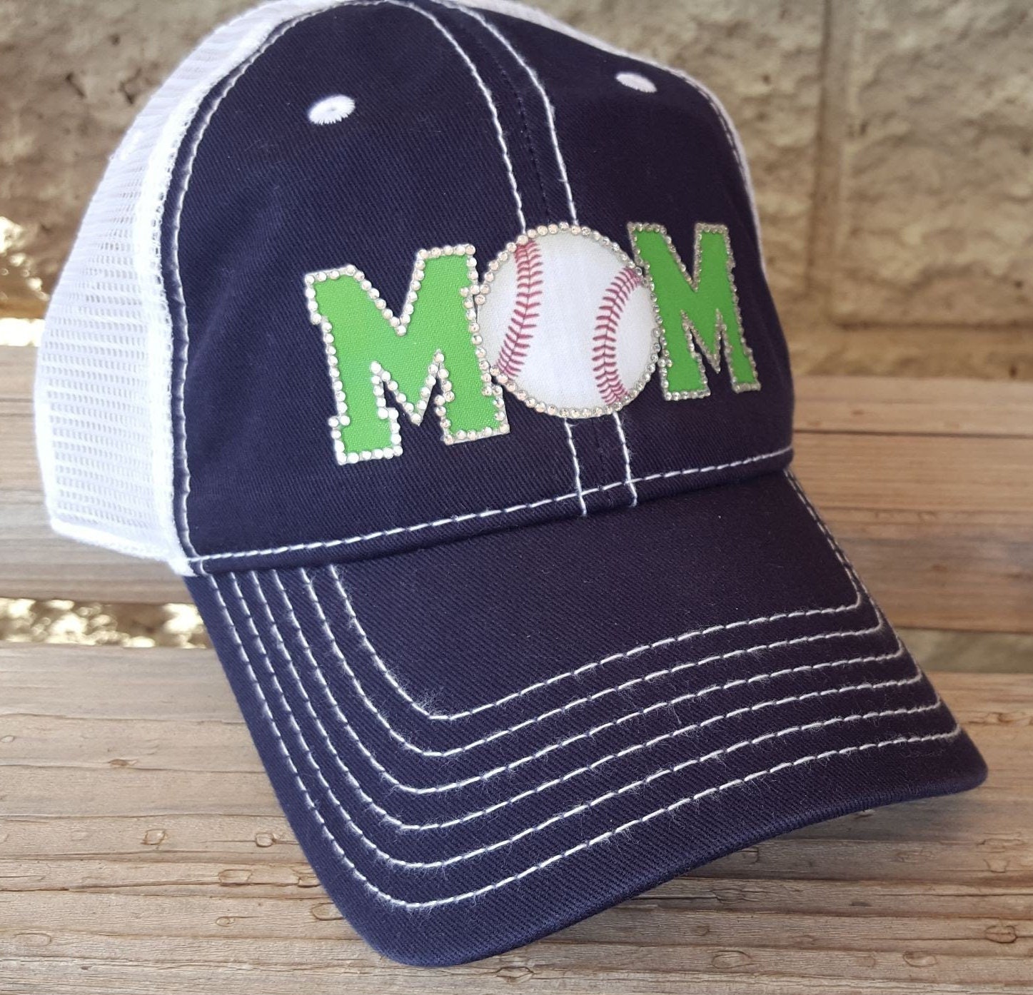 Baseball Mom Hat Baseball MOM Trucker Hats Bling Baseball | Etsy