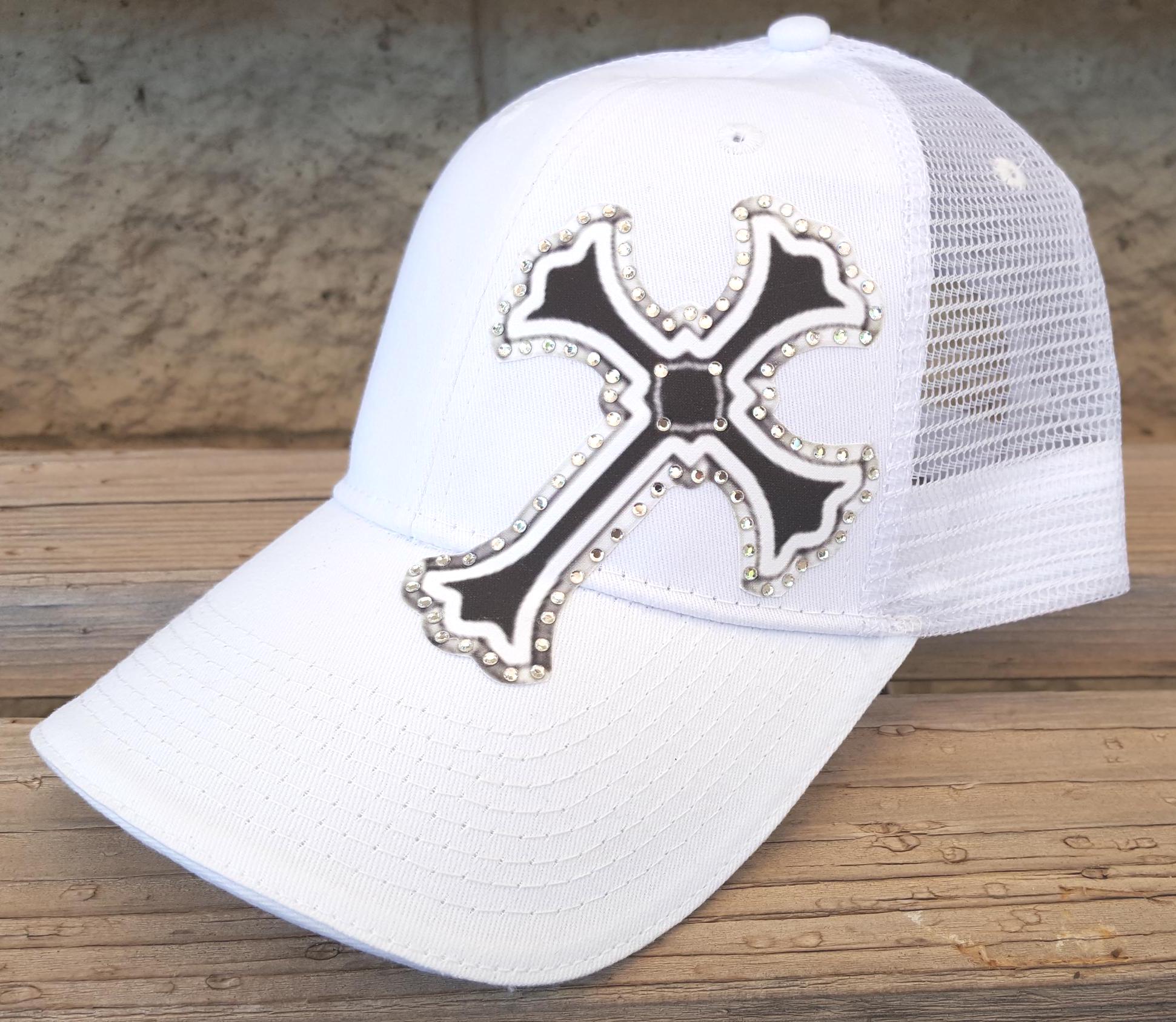 Rhinestone Cross Hat, Bling Cross Dad Hats and Trucker Caps  display picture 3