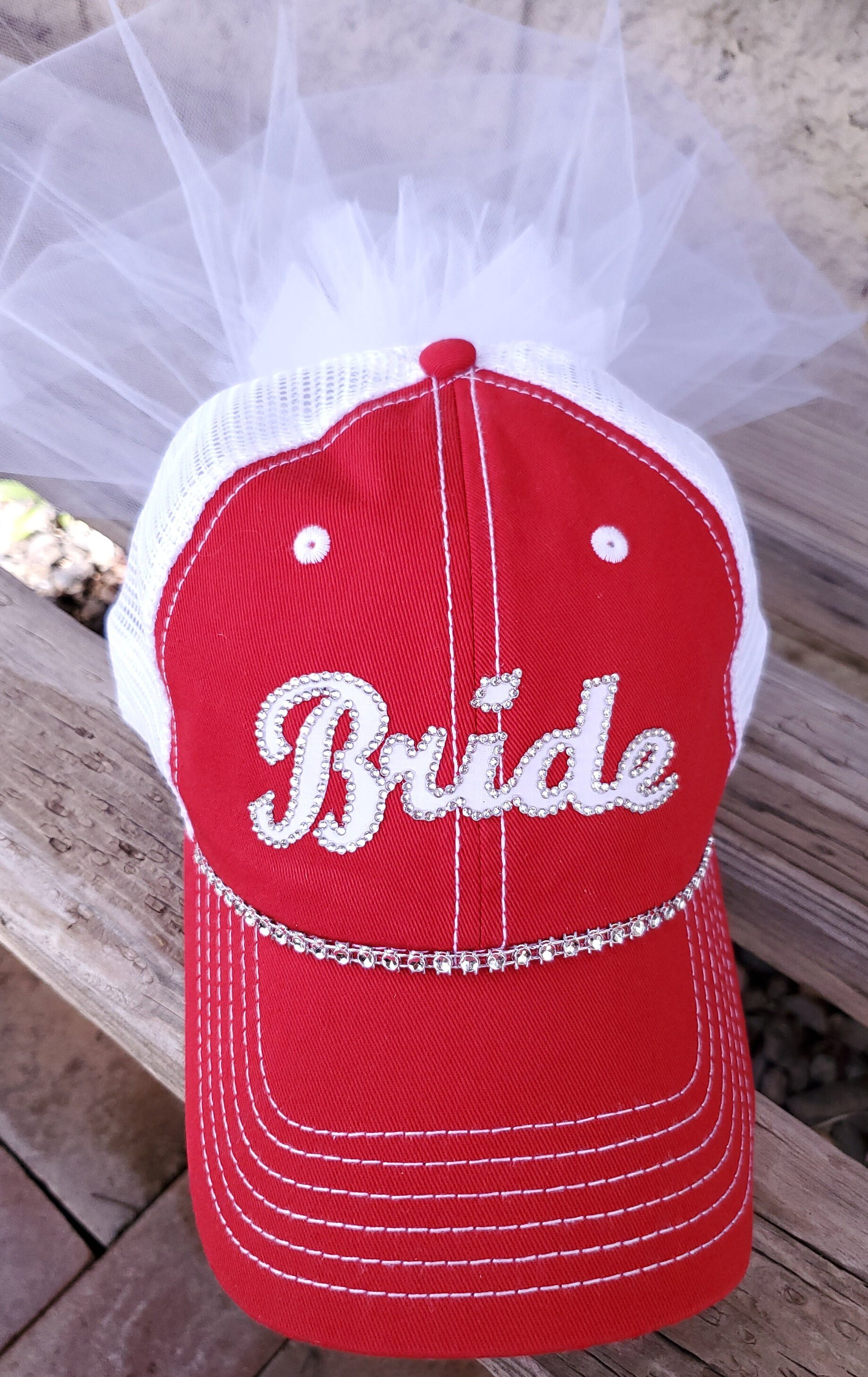 Bride Baseball Hat, Bach Party Decor Bridal Shower Accessory Keepsake Wedding Baseball Hat Bride Gift for Bridal Shower  main image 3