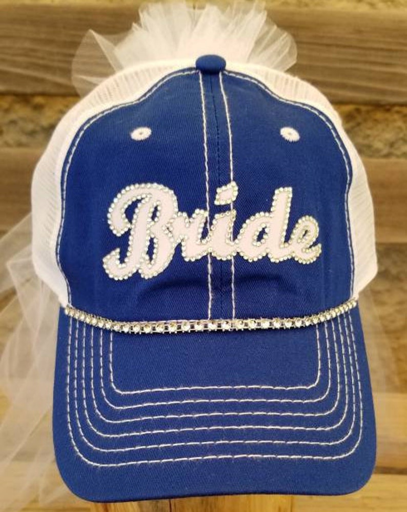 Baseball Bachelorette Hats Bride Baseball Cap With Veil Etsy