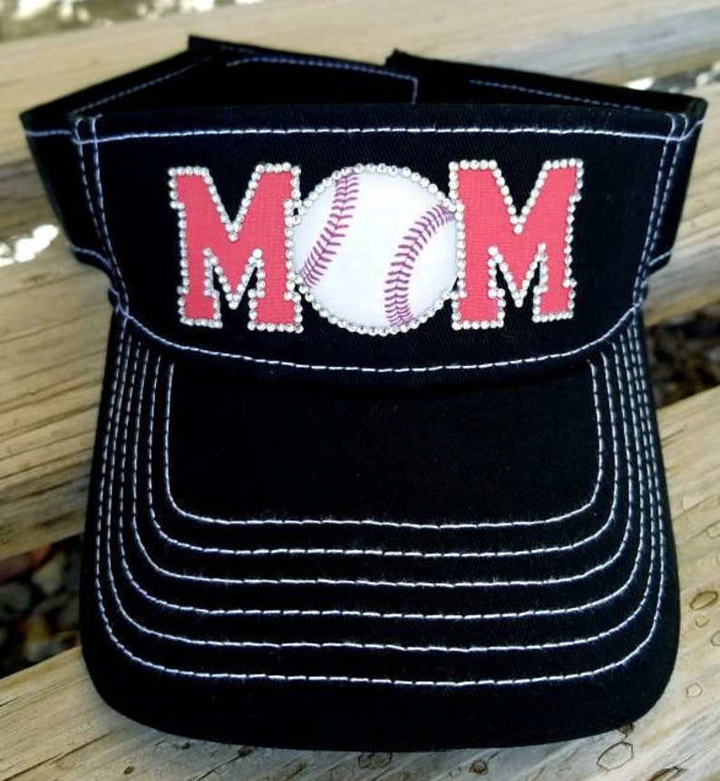 Baseball Mom Sun Visors Bling Baseball Sun Visors High Etsy