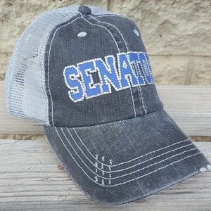Baseball Mom Hat, Rhinestone Baseball Team Hat, Baseball caps or Distressed Mesh Trucker Cap style, Customized Baseball Hats image 4