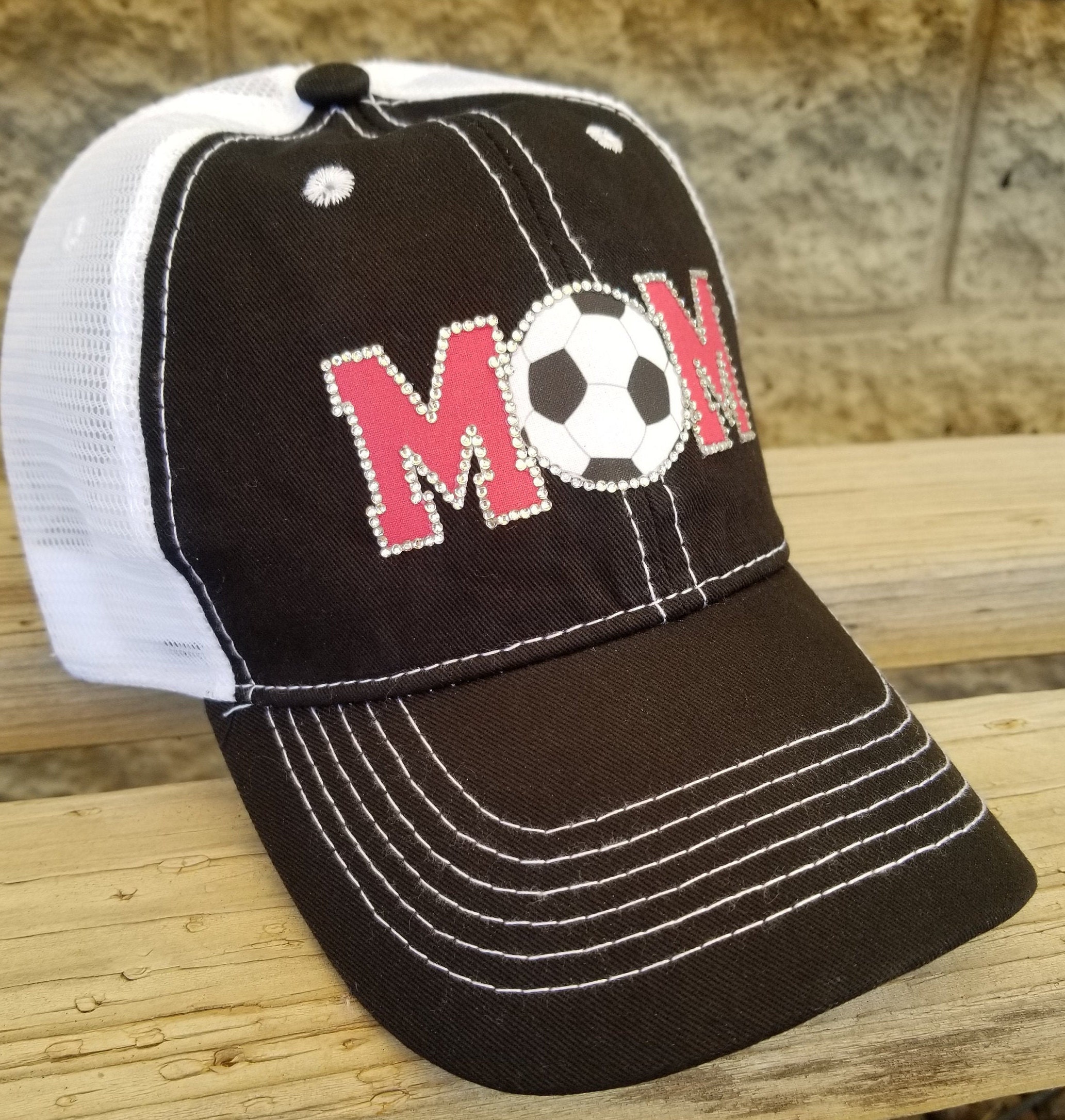 Soccer Mom Hat Soccer Mom trucker hat Bling Soccer Mom Hat Etsy