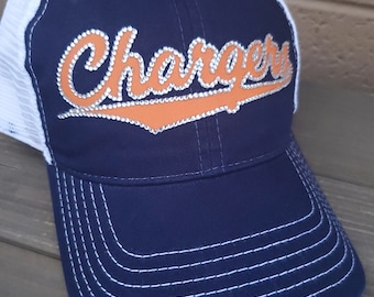 Sliders Custom Team Baseball Cap, Bling Team Hats with you teams name and colors