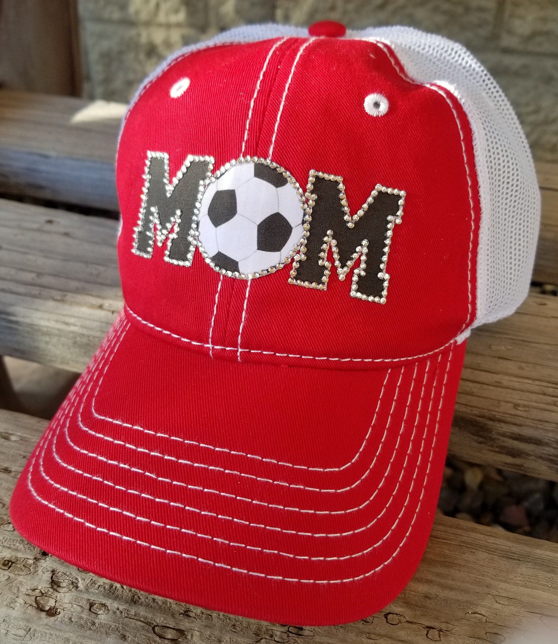 Soccer Hat Rhinestone Soccer Mom Hat Soccer Mom trucker hat | Etsy