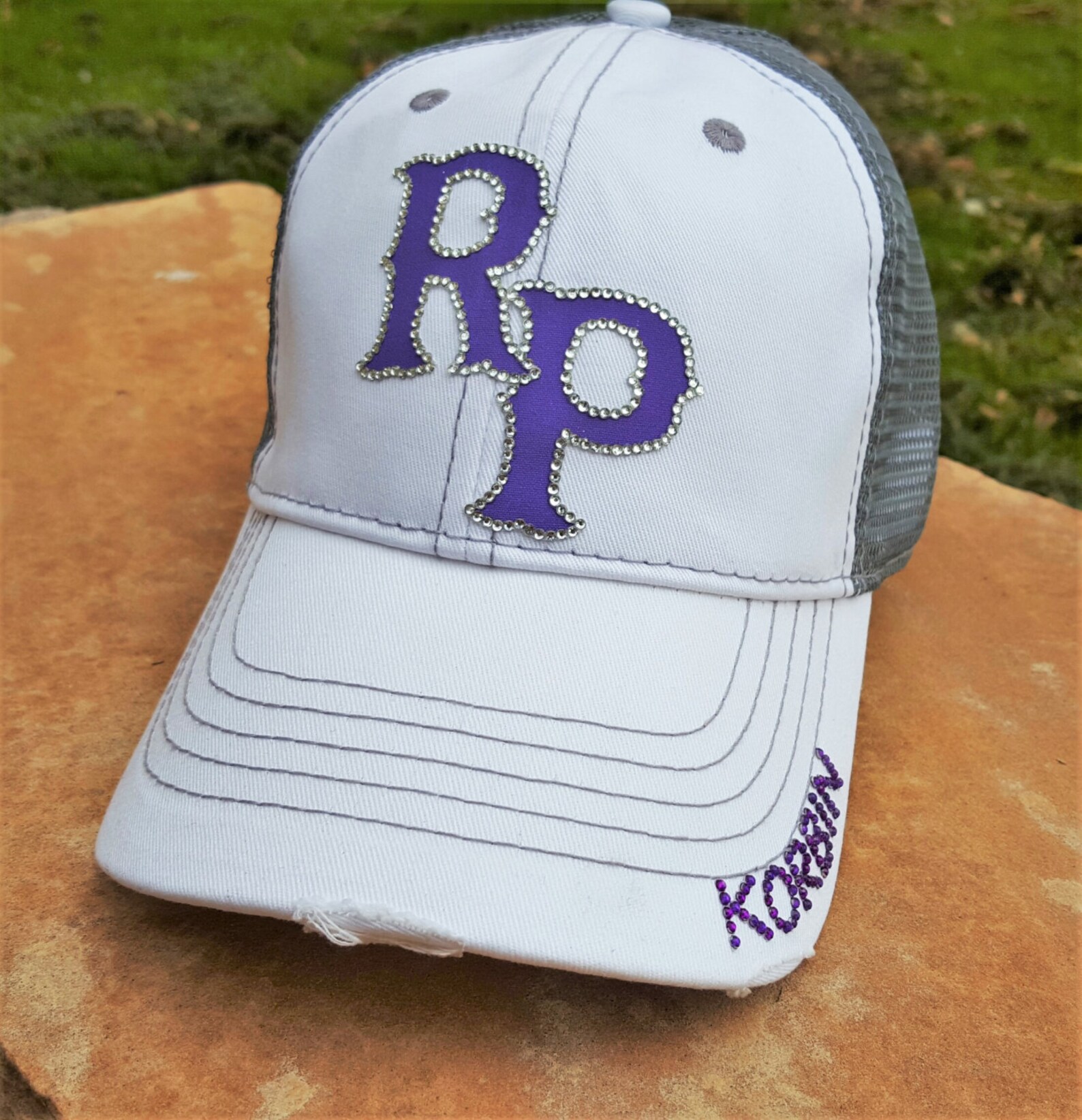 Bling Letter Hats/custom Logo Hats/varsity Letter Hats/school - Etsy