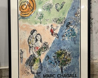 Marc Chagall Original Poster, 'Four Seasons' 1974 Lithograph