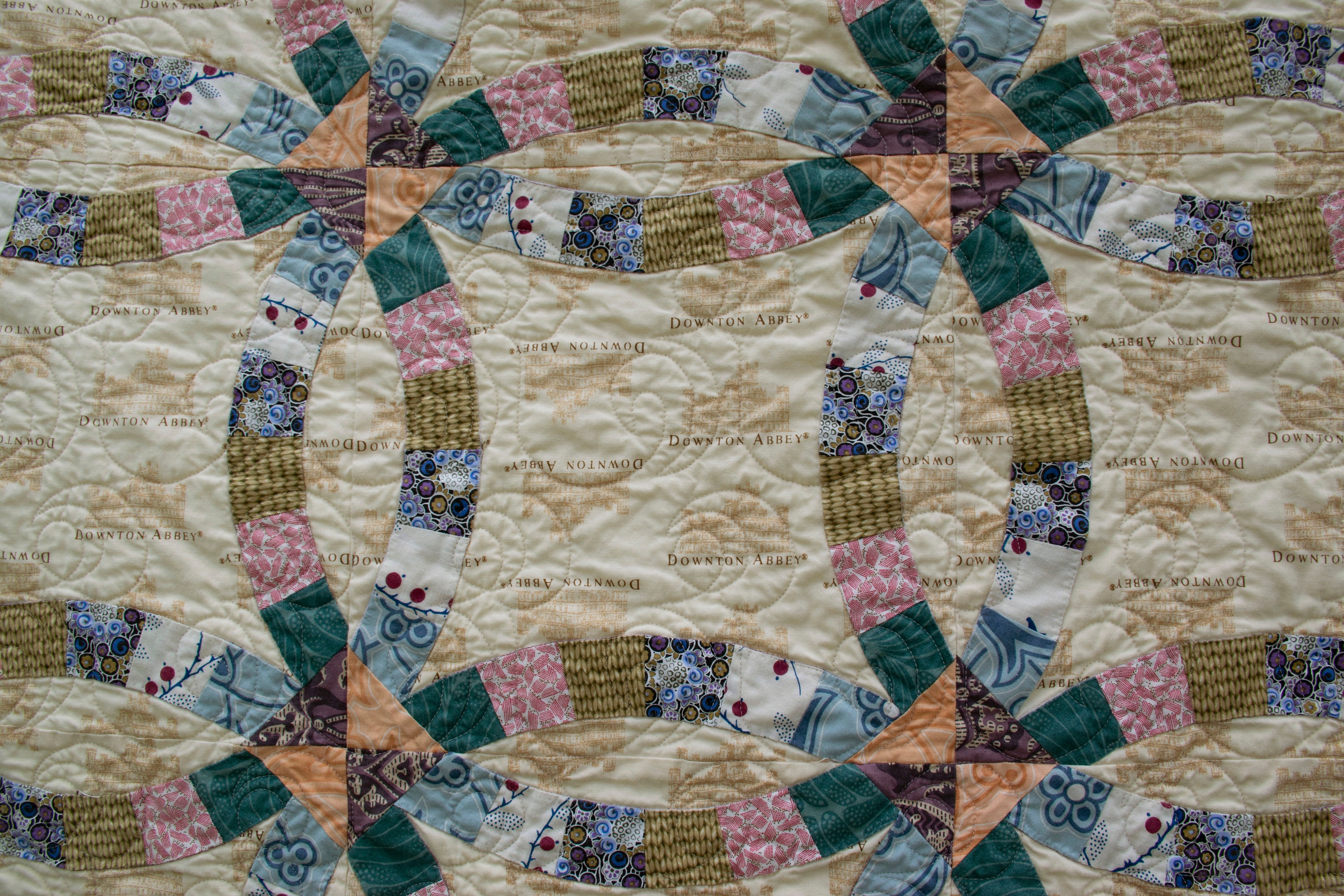 Double Wedding Ring Quilt Queen Size Etsy Double Wedding Ring Quilt Queen Size Etsy