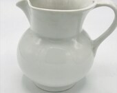 Vintage White Ironstone Pitcher 6 quot - Chip Free