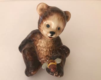 Teddy bear figurine | Etsy