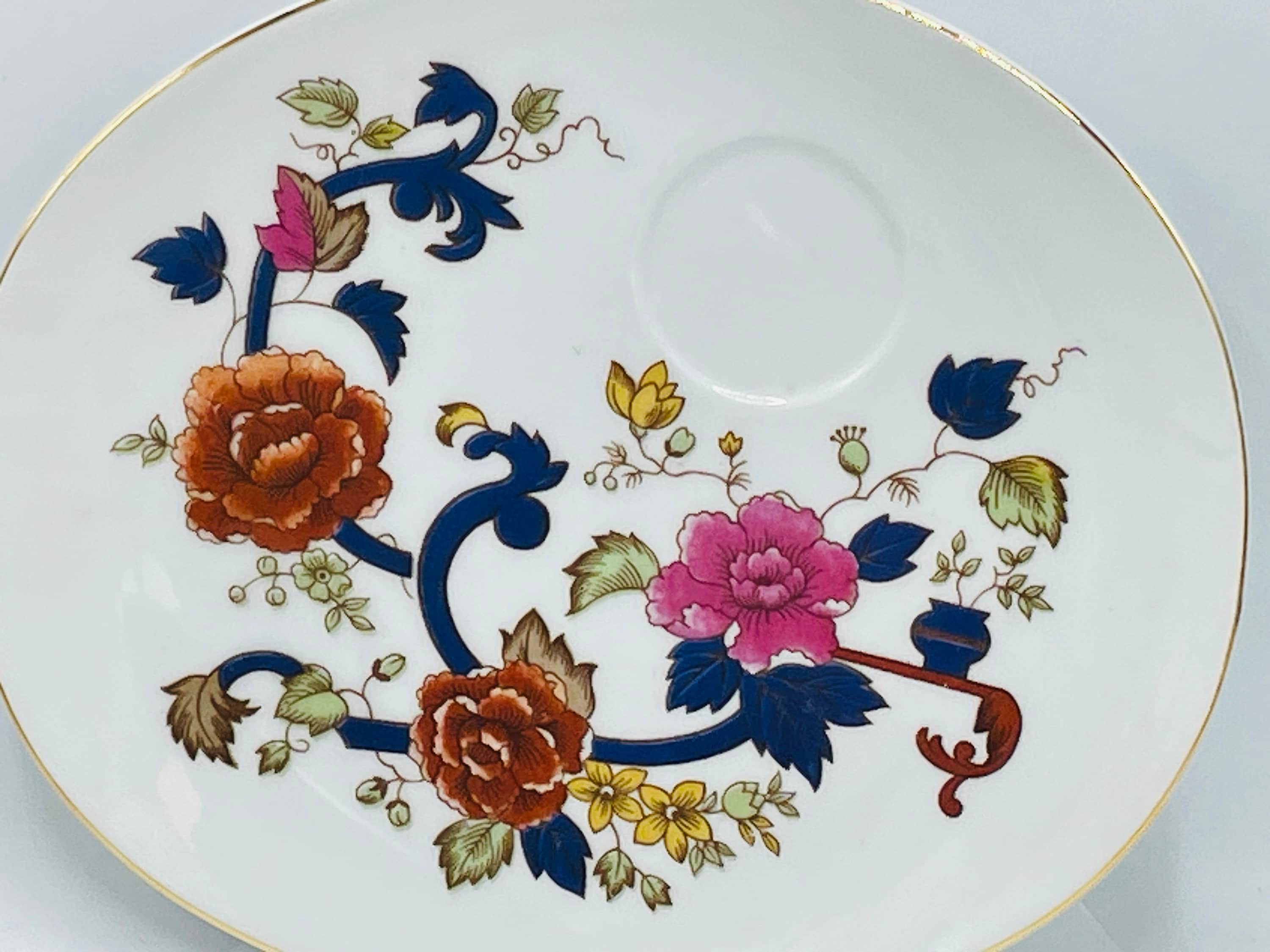 Vintage Jonas Roberts Oval Snack Cup & Plate Set, Japan, 9.5