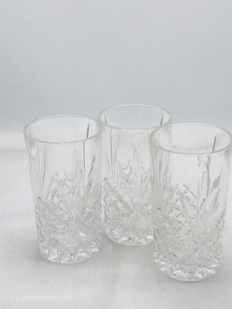 Vintage set of 3 Godinger Shannon Dublin Crystal Tumbler Glass 10 oz Set of 3 image 3