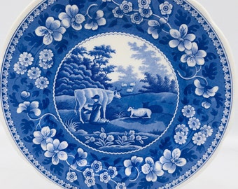 Vintage Spode Blue room Collection "Milkmaid" Dinner Plate-Mint Condition - 10.5