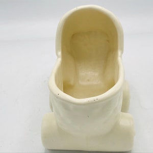 Vintage adorable Baby Cradle Planter-trinket Dish Perfect Shower Gift Decoration 6 Chip Free Matt finish image 3