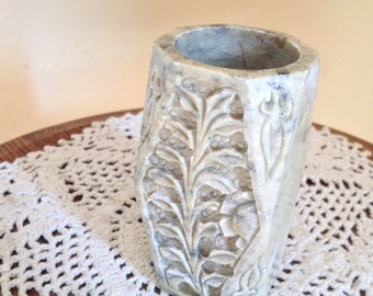 Wonderful Asian Stone Carved  Bud Vase