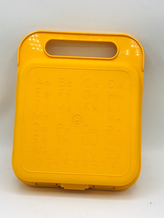 Vintage Tupperware Lunch Box Yellow Abcs 