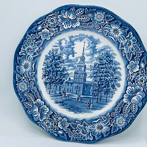 Vintage Blue and White Staffordshire Liberty Blue Dinner Plate 10 image 1