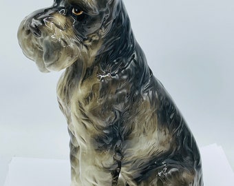 Vintage Large 12" The Kennel Club by Shafford "Schnauzer Dog" Figure-  "Snaapy"excellent