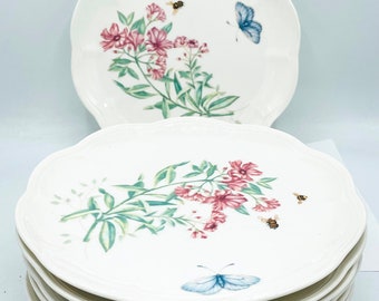 Set of 9 Lenox Butterfly Meadow ~ SWALLOWTAIL ~ Salad 9" Luncheon Plate New With Tags- Butterflies