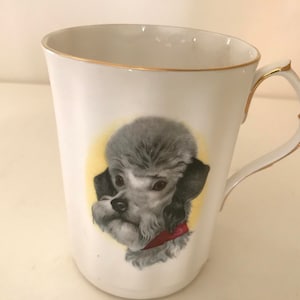 Vintage Royal Windsor Fine Bone china China Poodle Coffee Tea Mug Cup- England- Nice