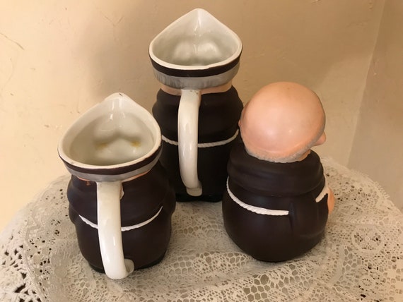 Vintage 4 PC Goebel Friar Tuck Pitcher Sugar Bowl and Creamer Set