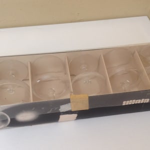 Set of 6 rare Vintage, Retro - Finnish Modern Crystal Shot or liqueur glasses -MARSKI design by  Wirkkala and Sarpaneva- Iittala  1965